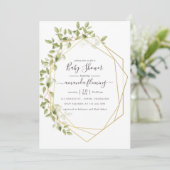 Waterverf groen geometrisch Baby shower Kaart (Staand voorkant)