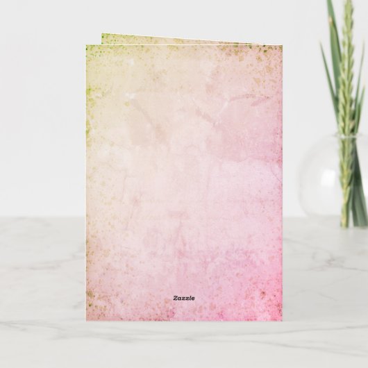 Waterverf groen gepersonaliseerde sympathie kaart (Achterkant)