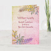 Waterverf groen gepersonaliseerde sympathie kaart (Voorkant)