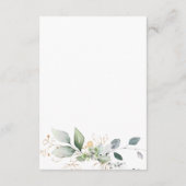 Waterverf groen & goud blad Reception Informatiekaartje (Achterkant)