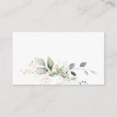 Waterverf groen & goud bladgroen Ontvangst Informatiekaartje (Achterkant)