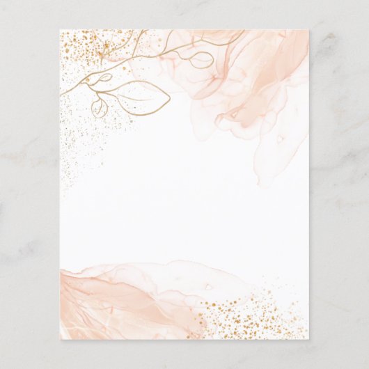 Waterverf Groen goud Eucalyptus Geometrische Lijst Flyer (Achterkant)