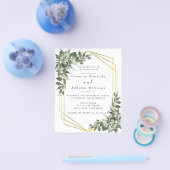 Waterverf Groen goud Eucalyptus Geometrische Lijst Flyer (Enkel)