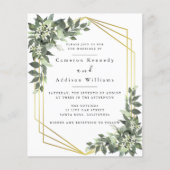 Waterverf Groen goud Eucalyptus Geometrische Lijst Flyer (Voorkant)