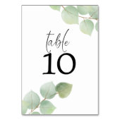 Waterverf Groen Goud Eucalyptus Script Bruiloft Kaart (Achterkant)