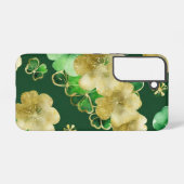 WATERVERF GROEN & GOUD IERS SHAMROCKS SAMSUNG GALAXY HOESJE (Achterkant horizontaal)