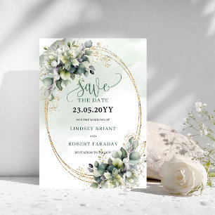 Waterverf Groen Goud Salie Groen Save The Date