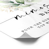 Waterverf groen goud Vrijgezellenfeest mimosa teke Poster (Hoek)