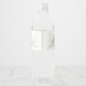 Waterverf groen & gouden bladeren Afstuderen Waterfles Etiket (Achterkant)