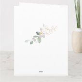 Waterverf groen & gouden bladeren Dank u Bedankkaart (Achterkant)