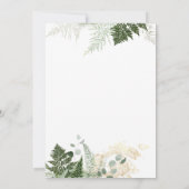 Waterverf groen & gouden elegante bruiloft kaart (Achterkant)