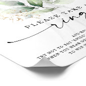 Waterverf groen gouden Vrijgezellenfeest ringspel Poster (Hoek)