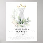 Waterverf groen gouden Vrijgezellenfeest ringspel Poster (Voorkant)