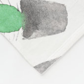 Waterverf groen grijs modern cactus patroon fleece deken (Hoek)