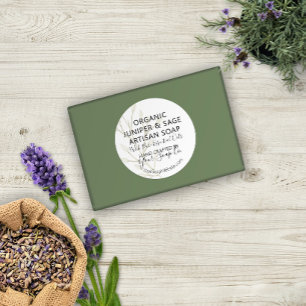 Waterverf groen handgemaakte zeeplabels Ronde Sticker