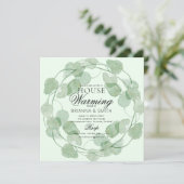Waterverf groen Housewarming Kaart (Staand voorkant)
