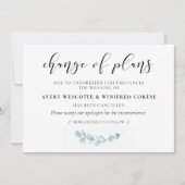 Waterverf groen huwelijk wijziging plankenkaart kaart (Voorkant)