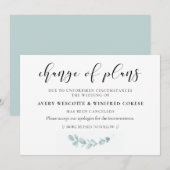 Waterverf groen huwelijk wijziging plankenkaart kaart (Voorkant / Achterkant)