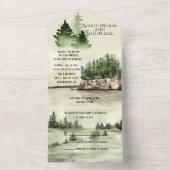 Waterverf groen in het Lakehouse All In One Uitnodiging (Binnen)