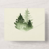 Waterverf groen in het Lakehouse All In One Uitnodiging (Achterkant)