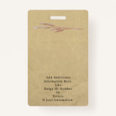 Waterverf groen interieur Kraft papier Badge (Achterkant)