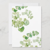 Waterverf groen jongen meisje doop doop bedankkaart (Achterkant)