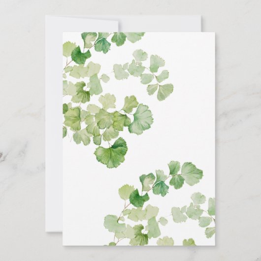 Waterverf groen jongen meisje doop doop bedankkaart (Achterkant)