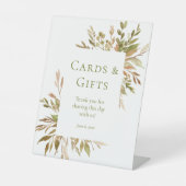 Waterverf groen Kaarten en geschenken Reclamebord Met Voetstuk (Voorkant)