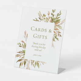 Waterverf groen Kaarten en geschenken Reclamebord Met Voetstuk