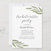 Waterverf groen kalligrafie vrijgezellenfeest kaart (Voorkant)