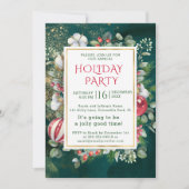 Waterverf groen, kerstbubbels, eucalyptus kaart (Voorkant)