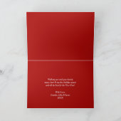 Waterverf groen Kerstfoto Lijst Gevouwen Kaart (Binnen)