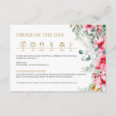 Waterverf Groen Kerstmis Bruiloft Tijdlijn Informatiekaartje (Voorkant)