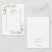 Waterverf groen Ketting sieraden display Kaart Visitekaartje (Voorkant / Achterkant)