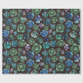 Waterverf Groen Klaverblad Veel Geluk Cadeaupapier (Vlak)