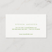 Waterverf groen koel abstracte tuinontwerper visitekaartje (Achterkant)