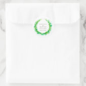 Waterverf groen krans aangepaste bruiloft stickers (Tas)