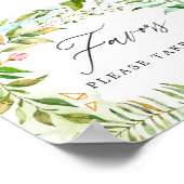 Waterverf groen kristal bruiloft gunsten poster (Hoek)