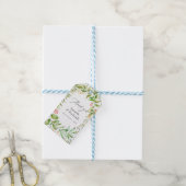 Waterverf groen kristallen bruiloft cadeaulabel (Met Touw)