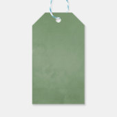 Waterverf groen kristallen bruiloft cadeaulabel (Achterkant)