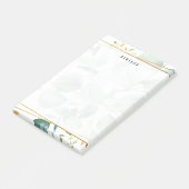 Waterverf groen laat gouden strepen achter post-it® notes (Schuin)