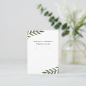 Waterverf Groen laat juwelen oormerken Visitekaartje (Staand voorkant)