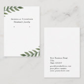 Waterverf Groen laat juwelen oormerken Visitekaartje (Voorkant / Achterkant)