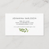 Waterverf Groen laat Lijst Moderne Visitekaartje (Achterkant)