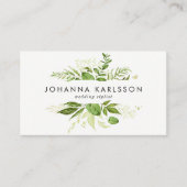 Waterverf Groen laat Lijst Moderne Visitekaartje (Voorkant)