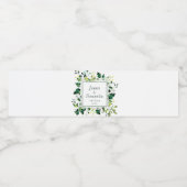 Waterverf groen leder en gele ventilator | Weddens Waterfles Etiket (Enkel label)