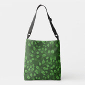 Waterverf groen lederen patroon crossbody tas (Achterkant)