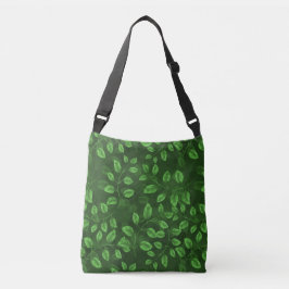 Waterverf groen lederen patroon crossbody tas