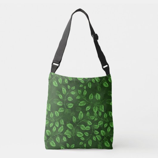 Waterverf groen lederen patroon crossbody tas (Voorkant)