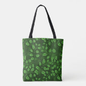 Waterverf groen lederen patroon tote bag (Achterkant)